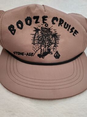 Volcom Stone Age Booze Cruise Poly Snapback Hat Cap Tan